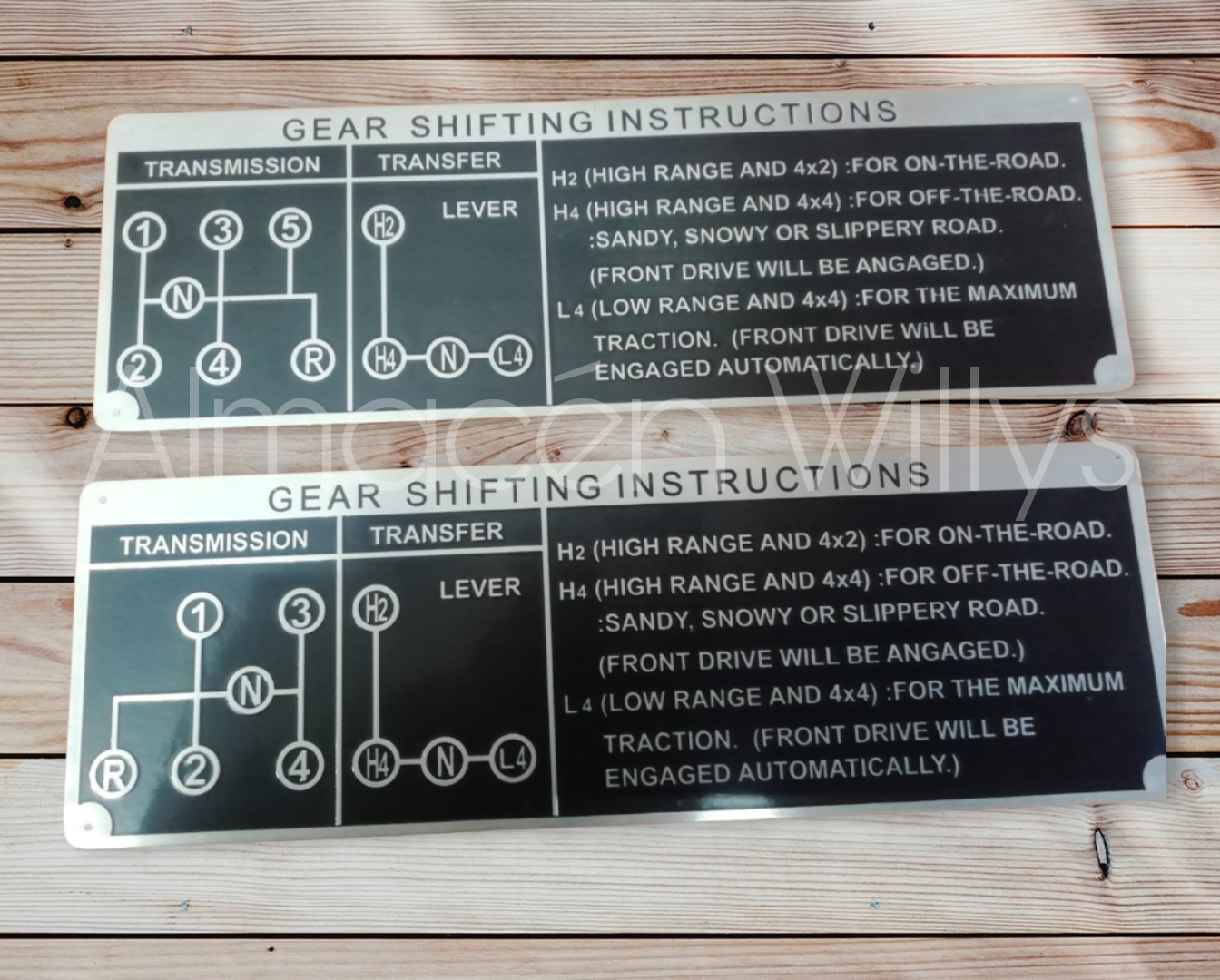 Plaquetas Toyota 4 y 5 cambios