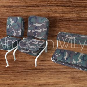 Juego de sillas para Willys, con lona de color personalizado.